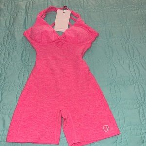 BOMBSHELL BODYSUIT SHORTS XS PINK NEW!